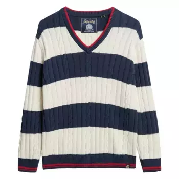 Свитер Superdry Cable v neck, белый