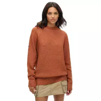 Свитер Superdry Chunky Pluse Size, коричневый