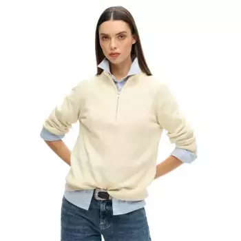 Свитер Superdry Classic half zip, бежевый
