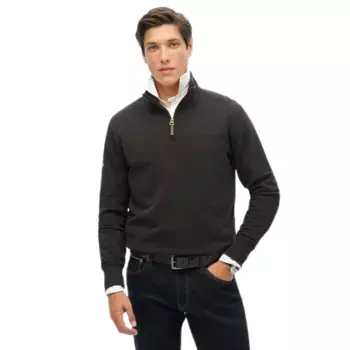 Свитер Superdry Core Logo Henley half zip, черный