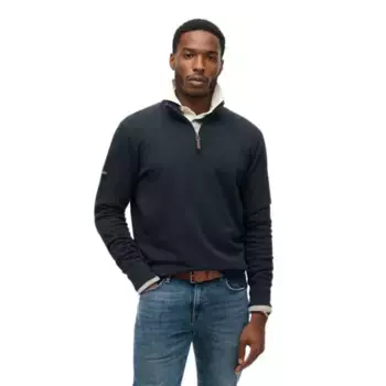 Свитер Superdry Core Logo Henley half zip, синий