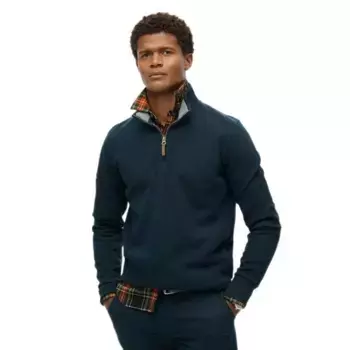 Свитер Superdry Core Pique Henley half zip, синий