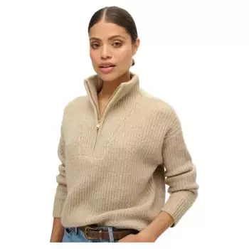 Свитер Superdry Essential half zip, бежевый