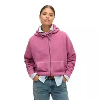 Свитер Superdry Essential Logo half zip, розовый