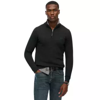 Свитер Superdry Essentials half zip, черный