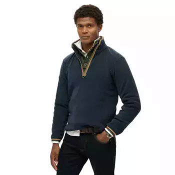 Свитер Superdry Estate Fleece half zip, синий