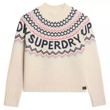 Свитер Superdry Fairisle Branded Jumper, бежевый