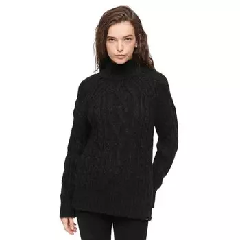 Свитер Superdry High Neck Cable, черный