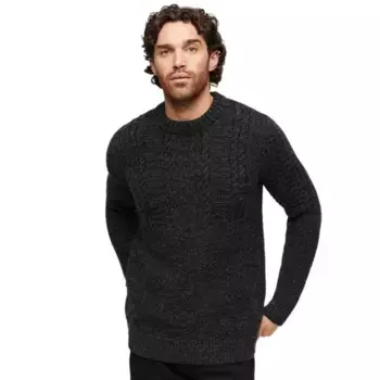 Свитер Superdry Jacob Cable, черный