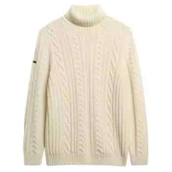 Свитер Superdry Jacob high neck, бежевый