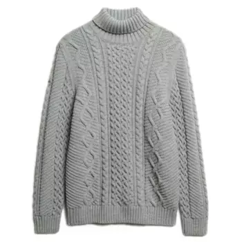 Свитер Superdry Jacob high neck, серый