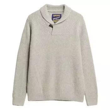 Свитер Superdry Merchant Shawl high neck, бежевый