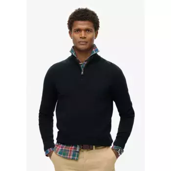 Свитер Superdry Merino half zip, черный