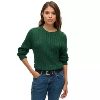 Свитер Superdry Slouchy Cable, зеленый