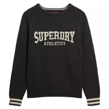 Свитер Superdry Slouchy Intarsia Graphic, черный
