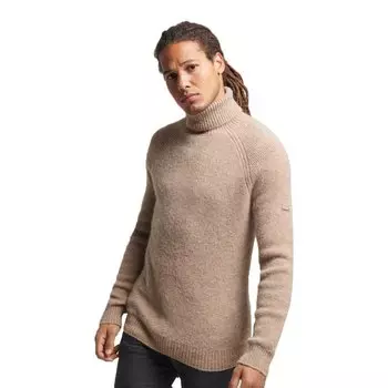 Свитер Superdry Studios Chunky Roll Neck, коричневый
