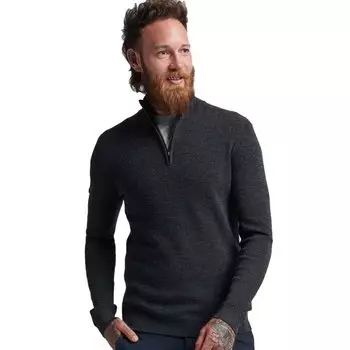 Свитер Superdry Studios Merino Henley, черный