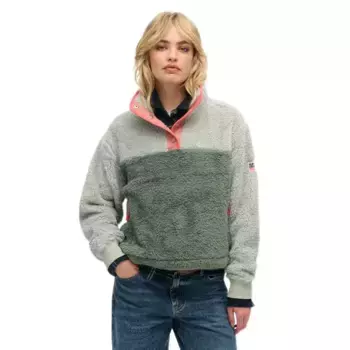 Свитер Superdry Super Soft Mash Up Henley, серый