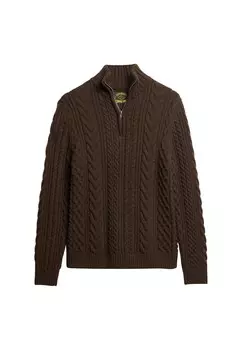 Свитер Superdry Sweater Jacob, цвет Chocolate