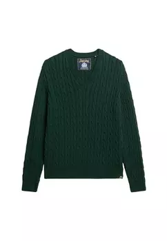 Свитер Superdry, темно-зеленый