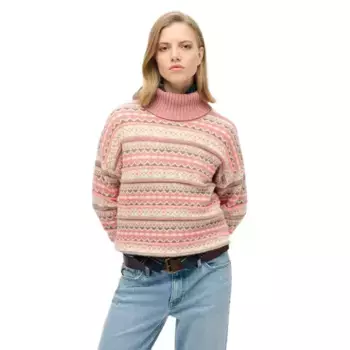 Свитер Superdry Textured Pattern, розовый