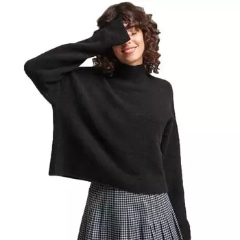 Свитер Superdry Vintage Essential Mock Neck, коричневый