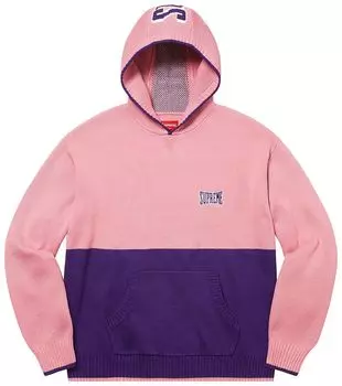 Свитер Supreme 2-Tone Hooded Sweater 'Pink', розовый