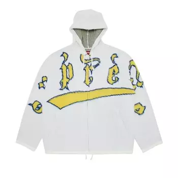 Свитер Supreme Accent Brushed Zip Up Hooded Sweater, белый
