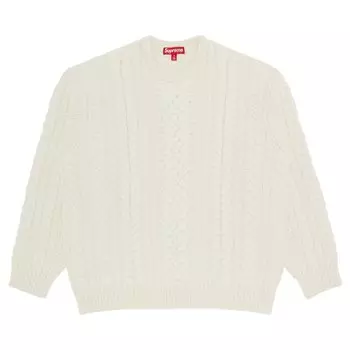 Свитер Supreme Appliqu Cable Knit 'Ivory', кремовый