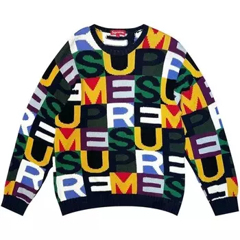 Свитер Supreme Big Letters Sweater Multi, разноцветный