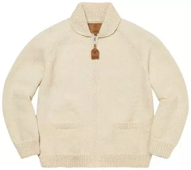 Свитер Supreme Box Logo Cowichan Sweater 'Natural', кремовый