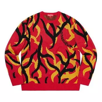 Свитер Supreme FW19 Week 2 Tribal Camo Sweater Unisex Red SUP-FW19-275, красный