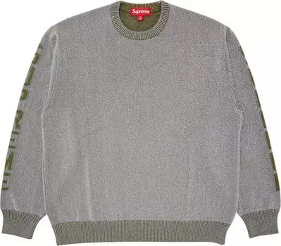 Свитер Supreme Reflective 'Olive', зеленый