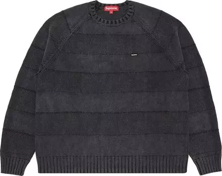 Свитер Supreme Small Box Stripe Sweater 'Black', черный