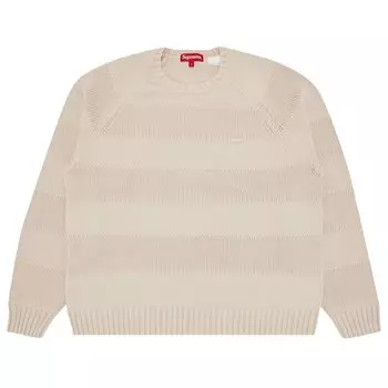 Свитер Supreme Small Box Stripe Sweater 'Stone', белый