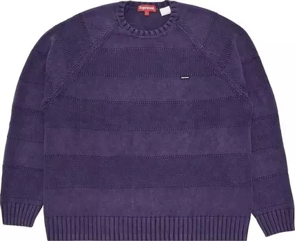 Свитер Supreme Small Box Stripe Sweater 'Purple', фиолетовый