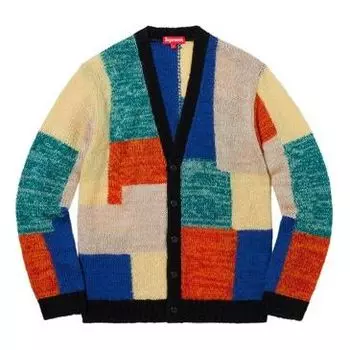 Свитер Supreme SS19 Patchwork Mohair Cardigan SUP-SS19-119, разноцветный