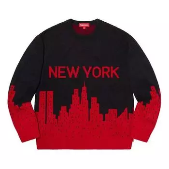 Свитер Supreme SS20 Week 1 New York Sweater City Pullover Knit Unisex Black Red SUP-SS20-050, красный