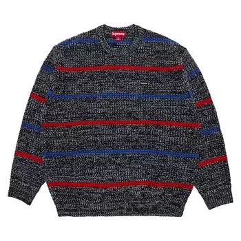 Свитер Supreme Waffle Small Box Sweater, цвет Stripe M lange