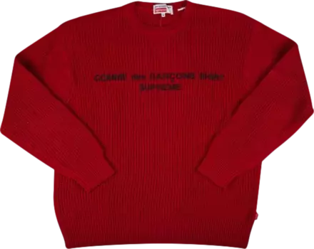 Свитер Supreme x Comme des Garons Shirt Sweater 'Red', красный