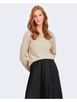 Свитер sweat fit Vila, бежевый