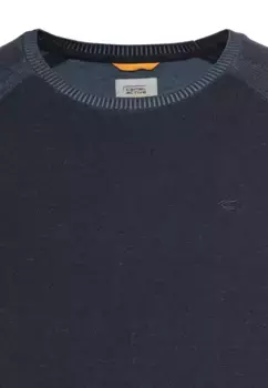 Свитер светло-коричневого цвета с круглым вырезом и вышитым логотипом Camel Active, синий