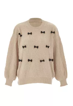 Свитер Swirly Strick, бежевый