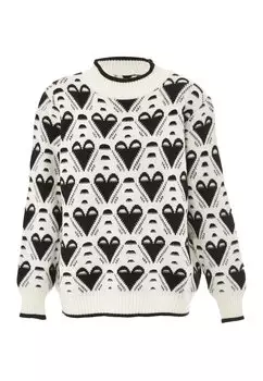 Свитер Swirly Strick, кремовый черный