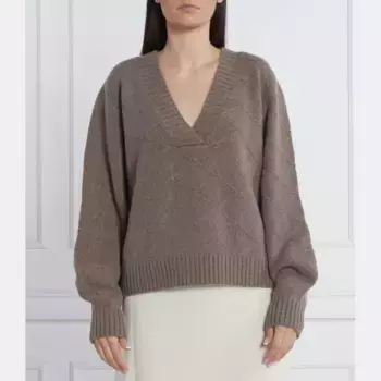 Свитер свободного кроя для отдыха с добавлением шерсти и кашемира Beatrice B, коричневый