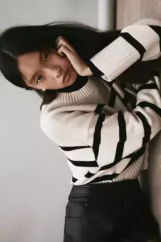 Свитер свободного кроя H&M, бежевый