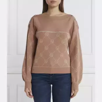 Свитер свободного кроя Liu Jo, бежевый