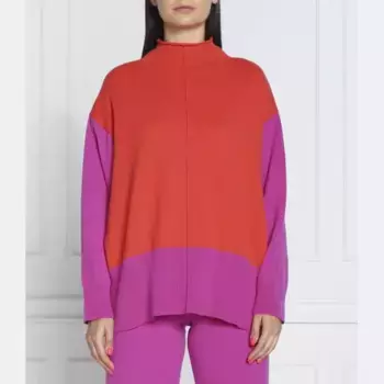 Свитер свободного кроя с добавлением кашемира Liviana Conti, красный