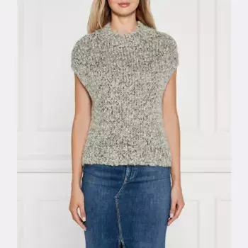 Свитер свободного кроя с добавлением шерсти Marc Cain, серый