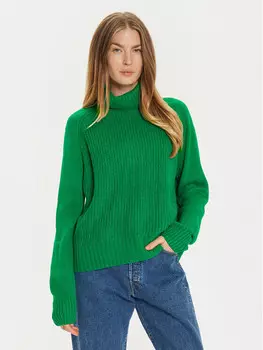 Свитер свободного кроя с высоким воротником Brave Soul, зеленый